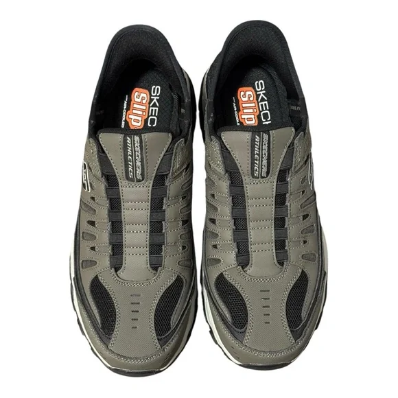 New Men’s Skechers Slip-ins After Burn M Fit Ridgeburn Brown Tennis Shoe SZ 9.5 - Picture 9 of 9